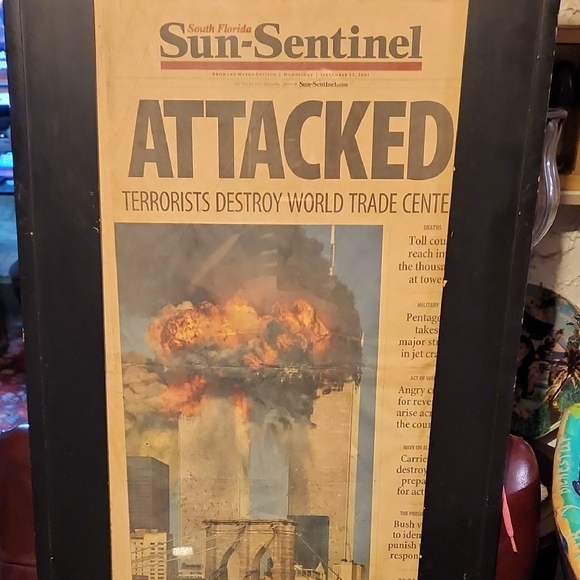 Framed South Florida Sun-Sentinel Newspaper Cover - Picture 1 of 10